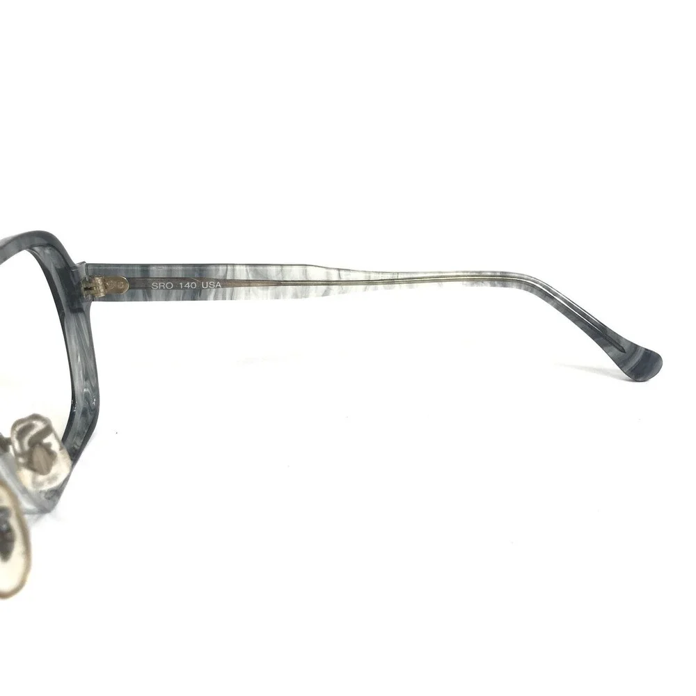 Vintage SRO Eyeglasses Frames OAKLEY PW Pewter Smoke Gray Square Pilot 54-18-135